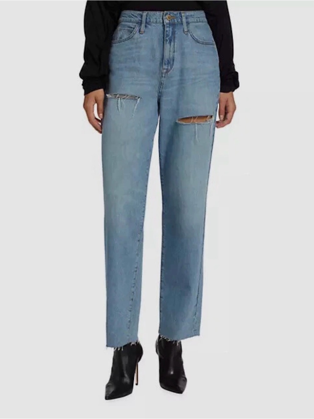 Triarchy Women's Blue Monroe High-Rise Distressed Jeans Pants Size 29